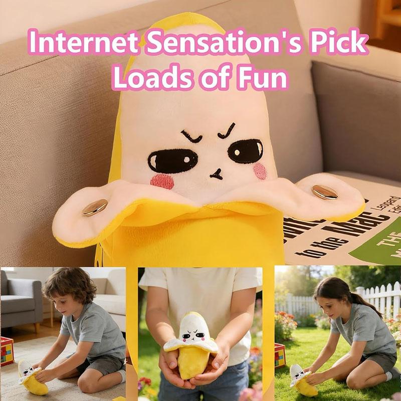 1-2 Stück Neuheit Bananen-Sensor Rhythmus Plüsch Schlüsselanhänger Musikalisch Kreativ Frucht Eltern-Kind Interaktives Geschenk für Kinder