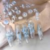 50Pcs Ocean Nail Art Charms Aurora Shell Starfish Mermaid Tail Nail Art Decors Gem Beach  Ice Clear Nail Decorations