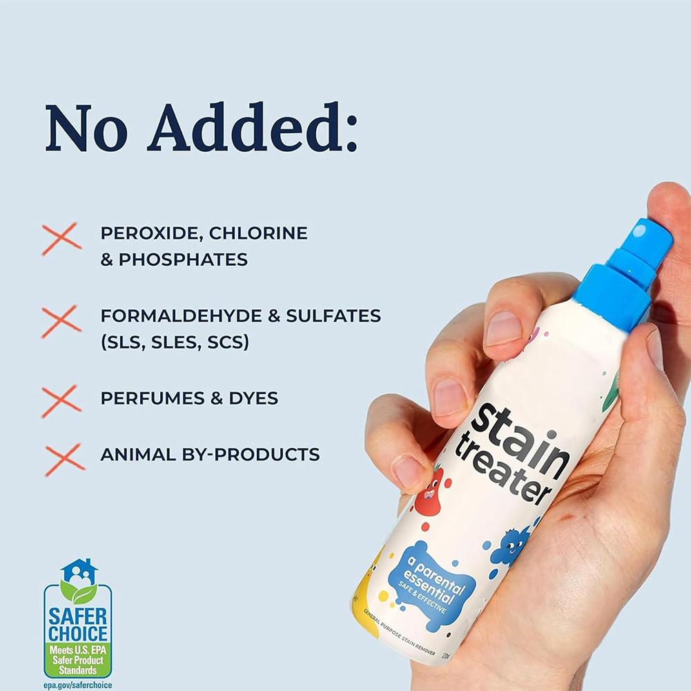 120ML/4OZ Portable Quick Stain Treater Spray No Dry Cleaning Child Safe Stain Removal Spray for Stubborn Stains & Baby Clothes