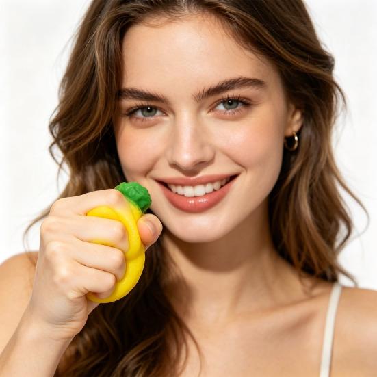 Fruit Squeeze Toy for Stress Relief TPR Slow-Rising Toy Realistic Food-Shaped Fidget for Kids Adults Portable Decompression Gadget Photography Prop
