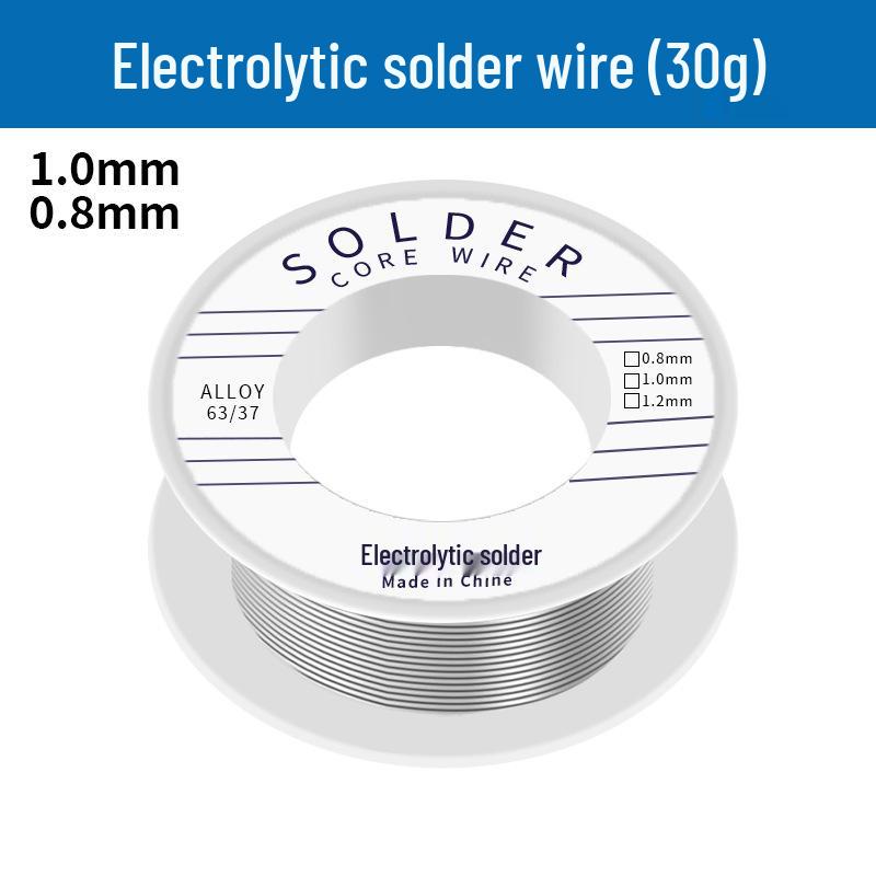 Wear-resistant Rosin Core 6337 Tin Solder Wire, Small Roll, 50g, 0.8mm & 1.0mm, Leaded