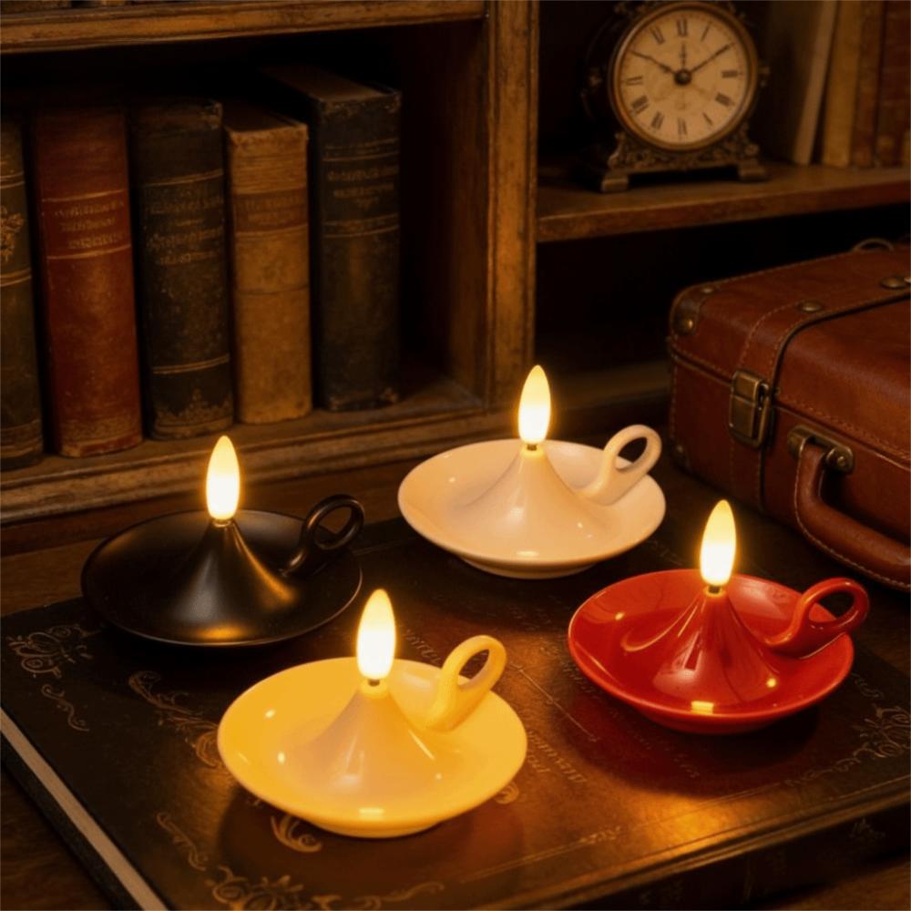 

Plastic Material LED Electronic Candle Lamp Row Of Lamps Flameless Oil Lamp Festival Decoration 4 pieces
