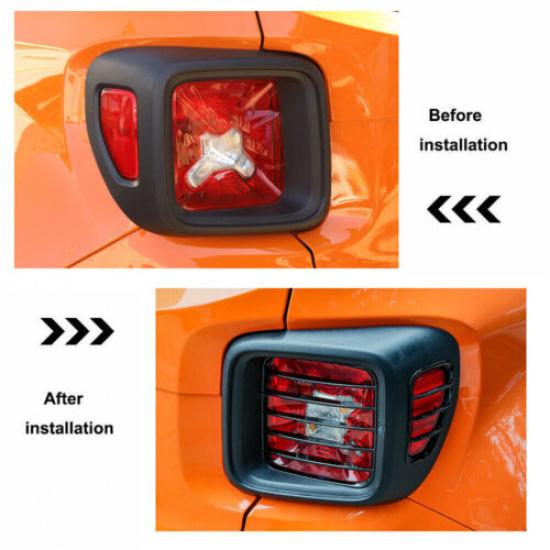 4 Stück Rücklicht Lampenschutz Abdeckung Zierleiste Dekor Für Jeep Renegade 16+