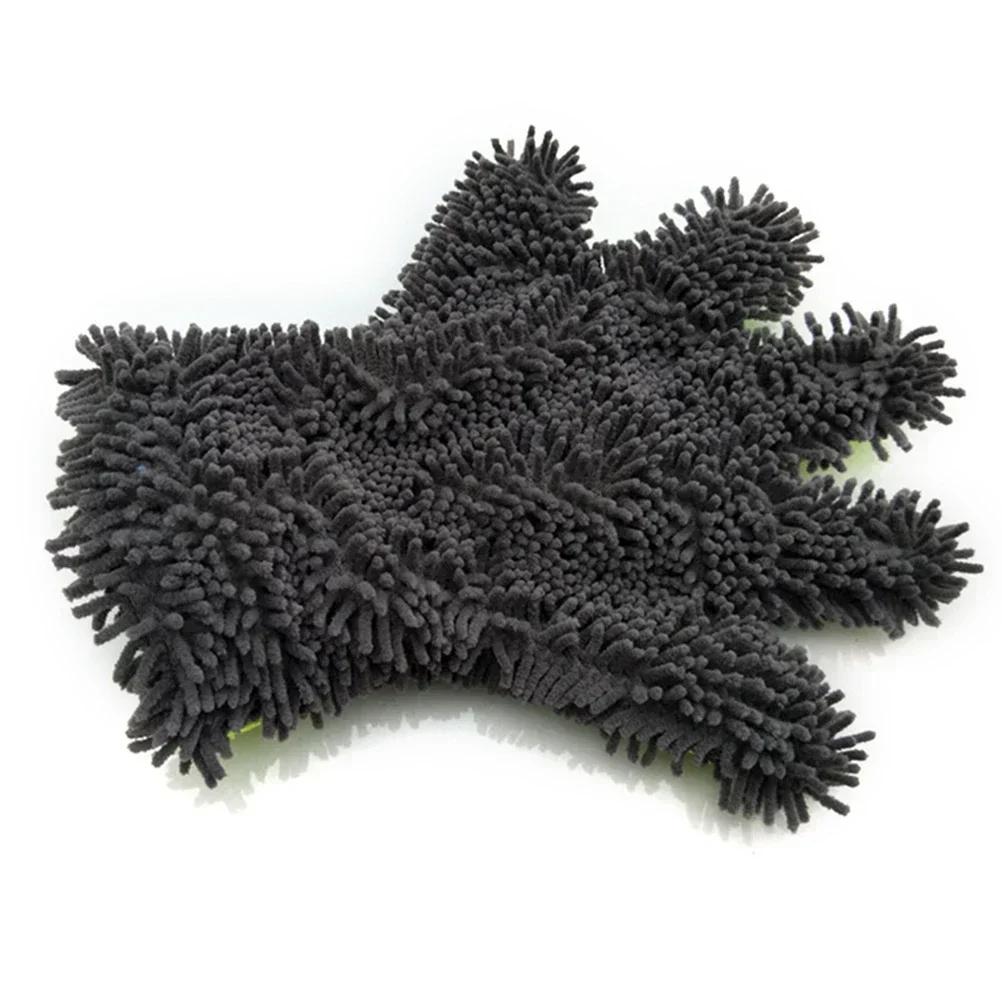 Car Chenille Premium Scratch-Free Microfiber Wash Mitt Waterproof Car Power Thick Cleaning Mitt Detailing Brush Auto Care Glove