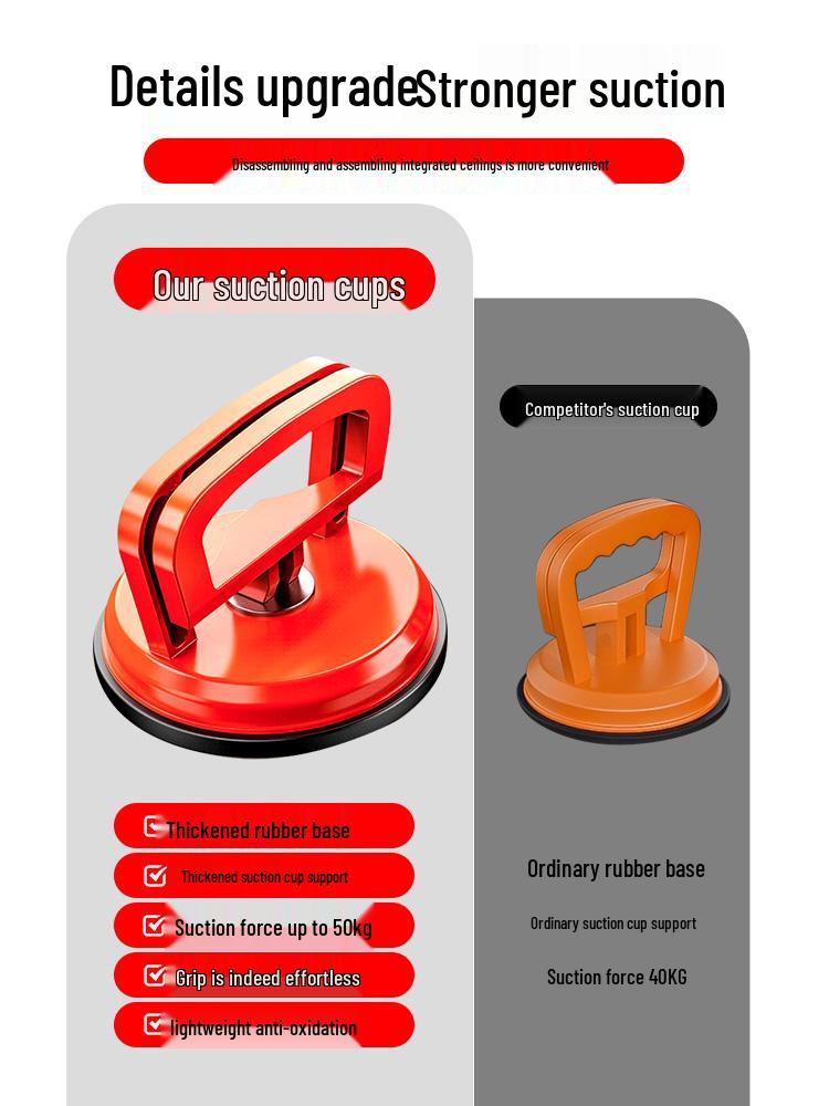 Aluminum Alloy Tile & Glass Suction Lifter with Ceiling Disassembly Tool