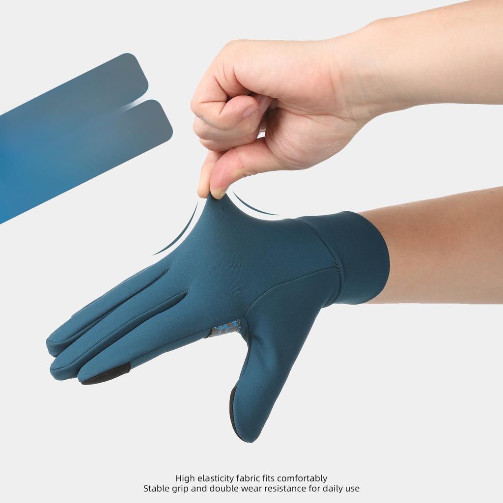 Autumn and Winter Warm Sports Gloves Outdoor Running Sports Cycling Fleece Non Slip Touch Screen Men and Women Lining Gloves
