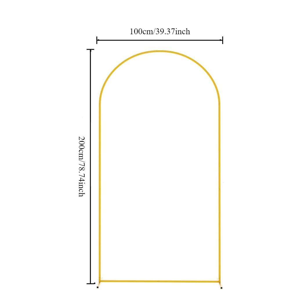 New Metal Arch Backdrop Stand Gold Wedding Arch Stand Arched Frame for Birthday Party Ceremony Celebration Decoration 1PC