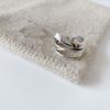 Interlocking Line Open Ring Women's Fashion Multi-layer INS Trend 100% Match Personality Index Finger Party Ring