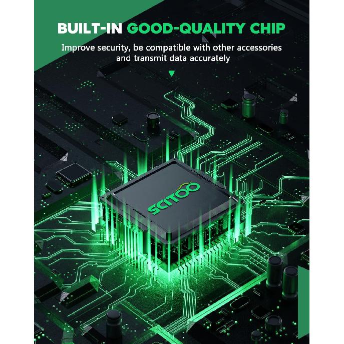 SCITOO ABS Wheel Speed Sensor for 2007-2013 for Cadillac Escalade EXT,2007-2013 for Chevy Avalanche,2007-2013 for Chevy Suburban 1500 Left Right Rear