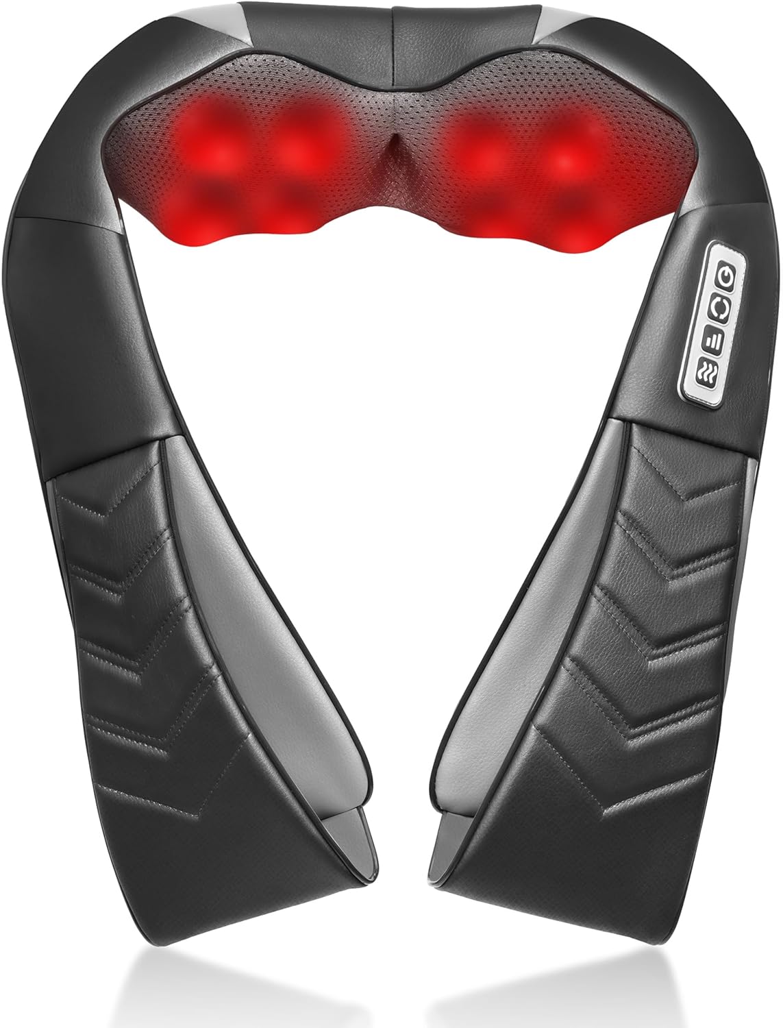 

Shiatsu Neck & Back Massager with Heat, Electric Deep Tissue Shoulder Massager for Pain Relief – Ideal Gift for Dad, Mom, Men, W чорний