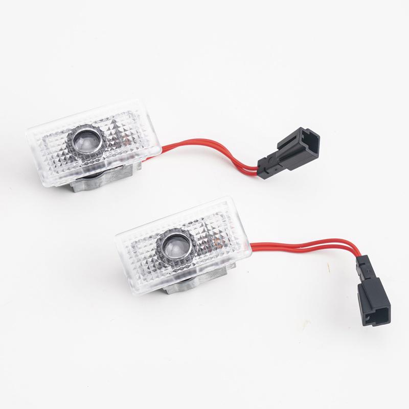 HRDAJ1 TESLA 2/4pcs Car Door LED Logo Projector Lights HD Welcome Light 3D Ghost Shadow Light for Tesla Model Y 3 S X Car Accessory
