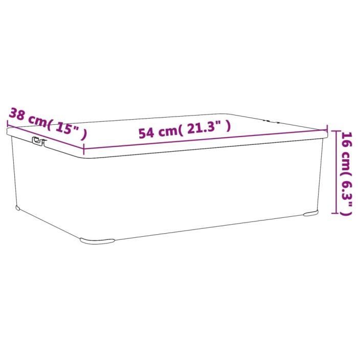 VidaXL Boîtes de rangement en plastique 3 pcs 25 L empilables 154988