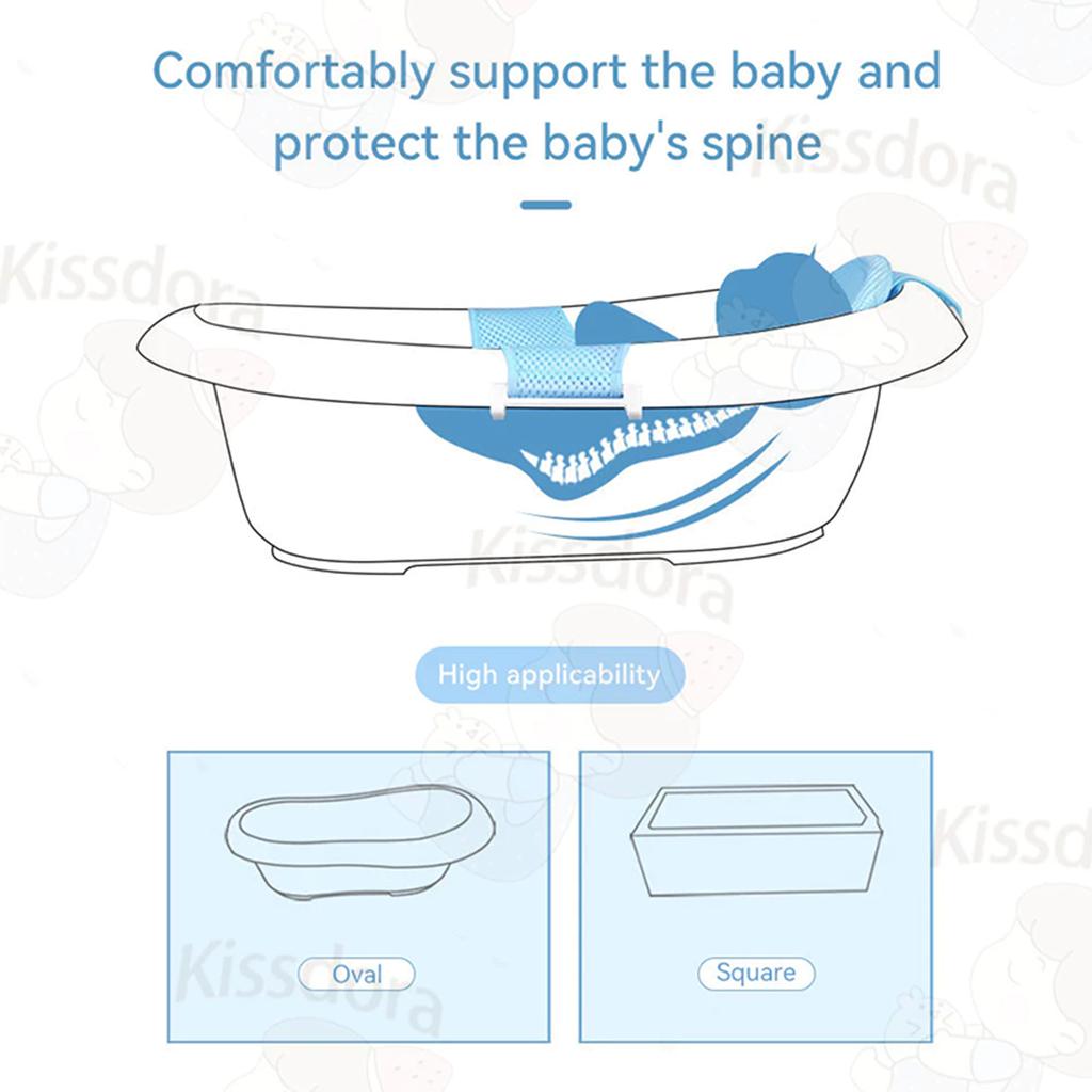Rete di Supporto per Bagnetto Neonato Rete per Bagnetto Neonato Regolabile Antiscivolo Rete per Vasca da Bagno Doccia
