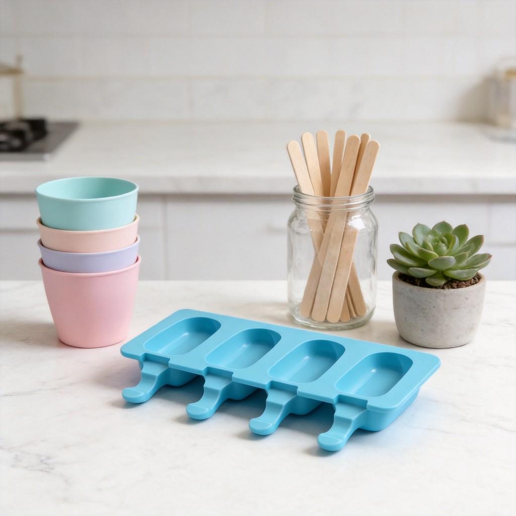 Silicone Ice Cream Molds With Lids For Homemade Frozen Desserts Kids And Adults