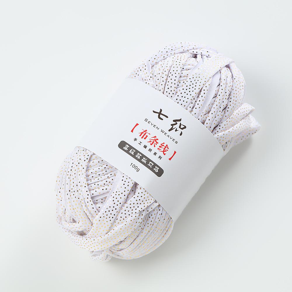 100g/rotolo Colore Solido Oro Punti Lucidi Filo per Tessuto Fai da Te Uncinetto Lavorazione a Maglia Maglione Sciarpa Filato per Tappeti Accessori Fatti a Mano