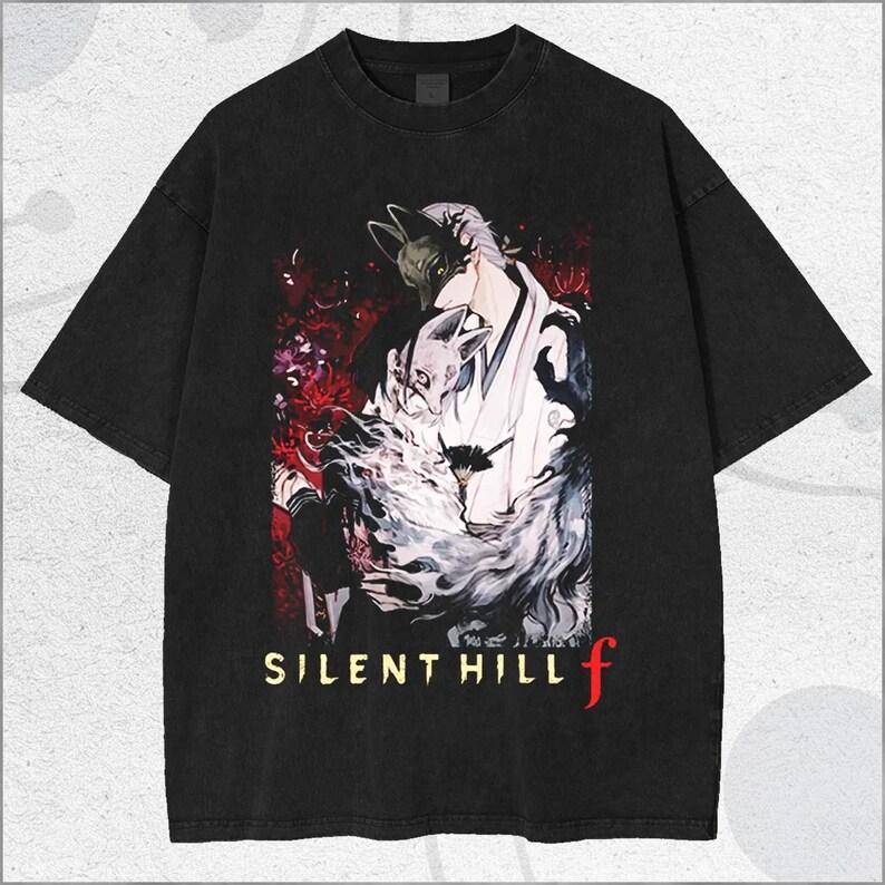 

Silent Hill f Маска Кицунэ Персонаж Винтажная Стирка Ужасы Игра Футболка, Унисекс Японский Хоррор Фан Уличная Одежда Футболка, 100% Хлопок Повседневная Короткий Рукав L