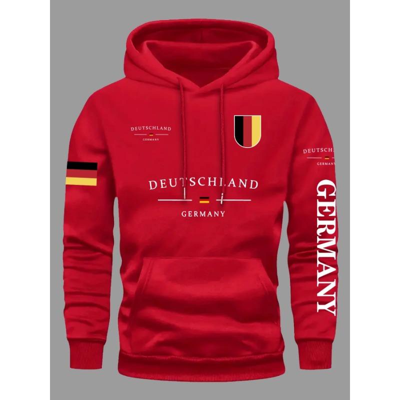 Deutsche Flagge Herren Damen Hoodie Outdoor Straße Lässig Trendig Hip-hop Sportteam Rennsport Trikot Herbst Winter Sweatshirt Oberteil 5XL gray