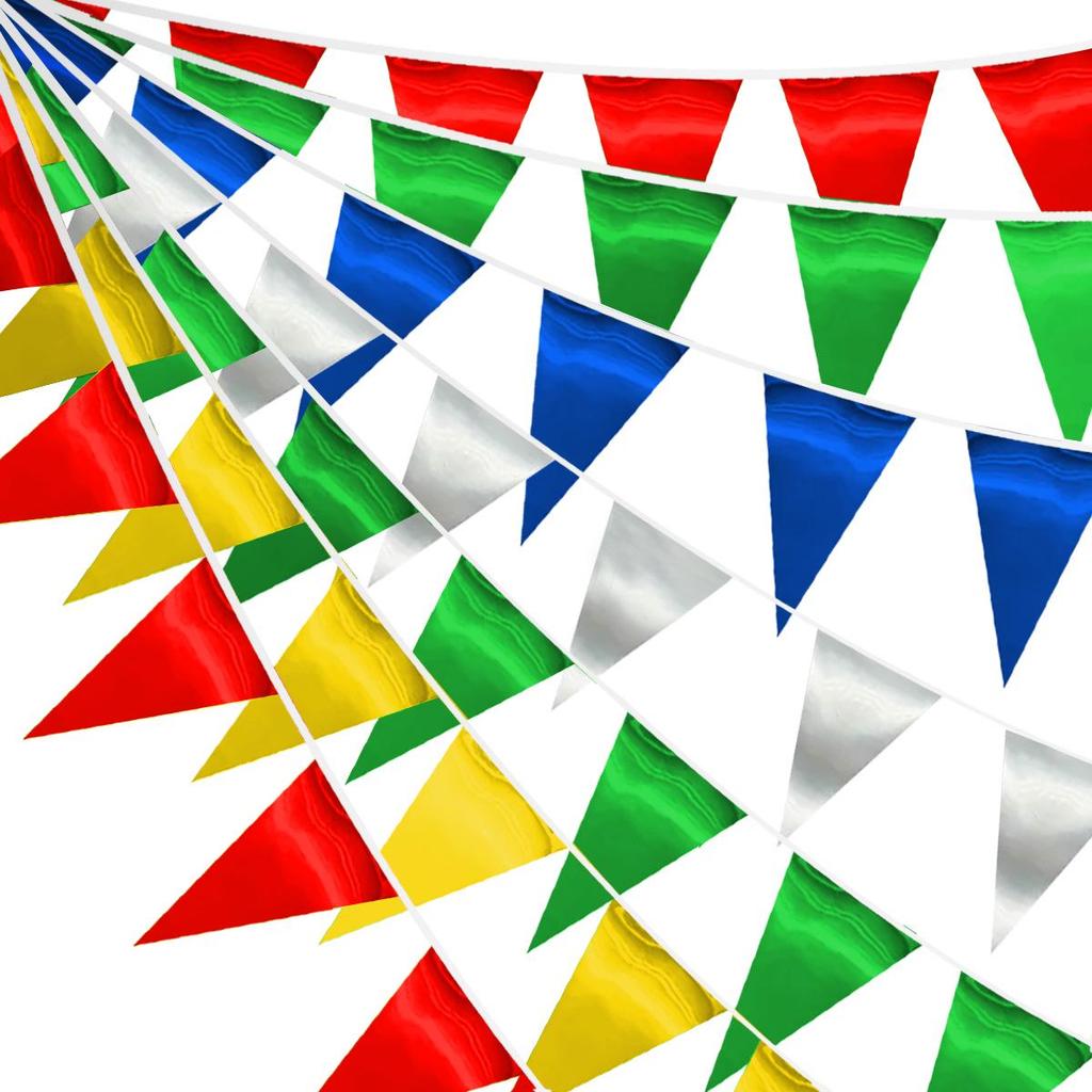 10m Independence Day Triangle Flag Banner - Party Room Decoration
