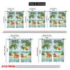 2pcs 2D flat printing Drapes Welcome Tropical Beach Paradise Scene Fabric Without Electricity Party Decorations for Photo Booths