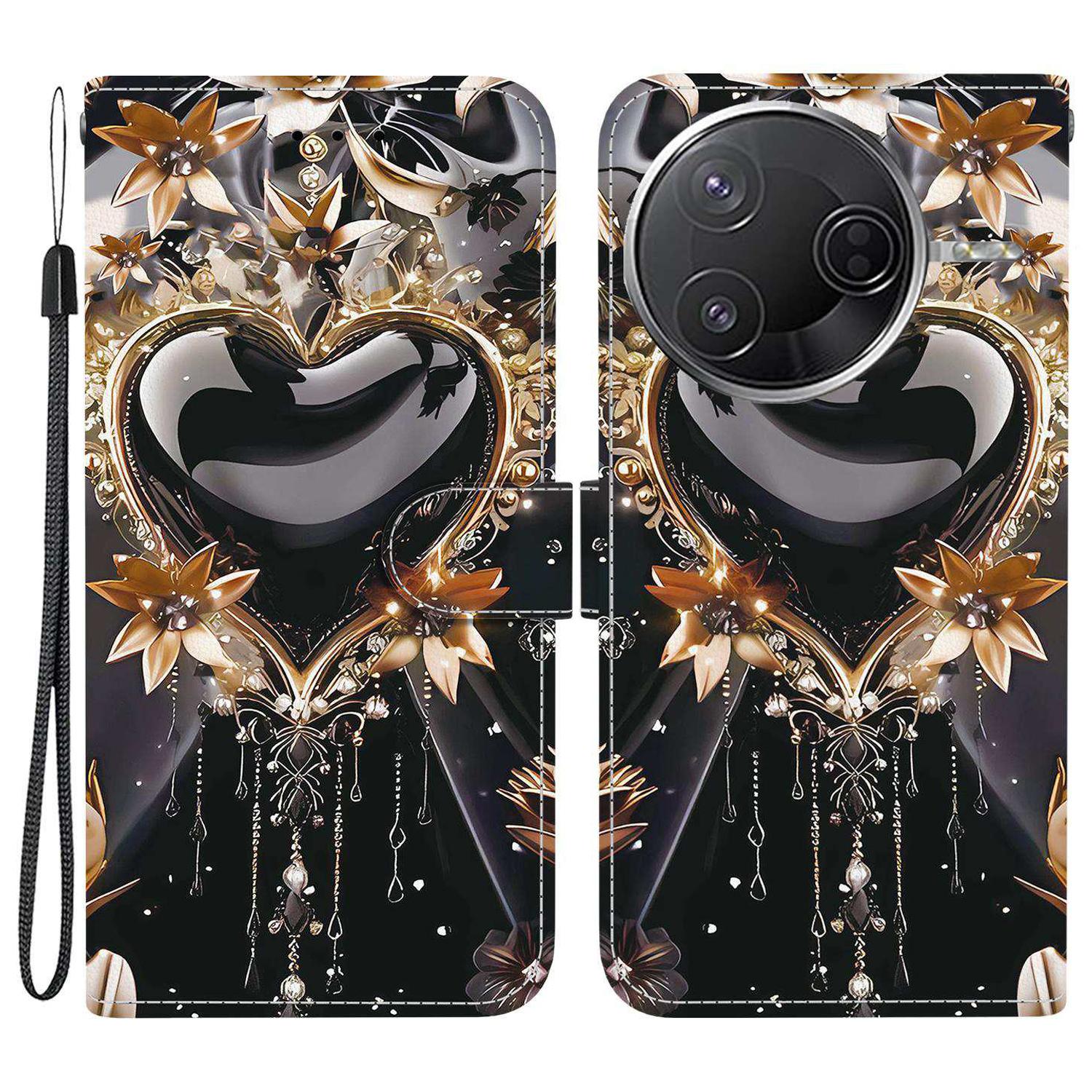 

Wallet Case for Xiaomi Redmi K80 5G/K80 Pro 5G/Poco F7 Pro 5G/F7 Ultra 5G Pattern Printing Leather Stand Phone Cover with Strap