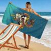 Skull and Snake Graphic Towel Beach Towel Quick-drying for Travel Outdoor Sports Jogging Beach and Swimming