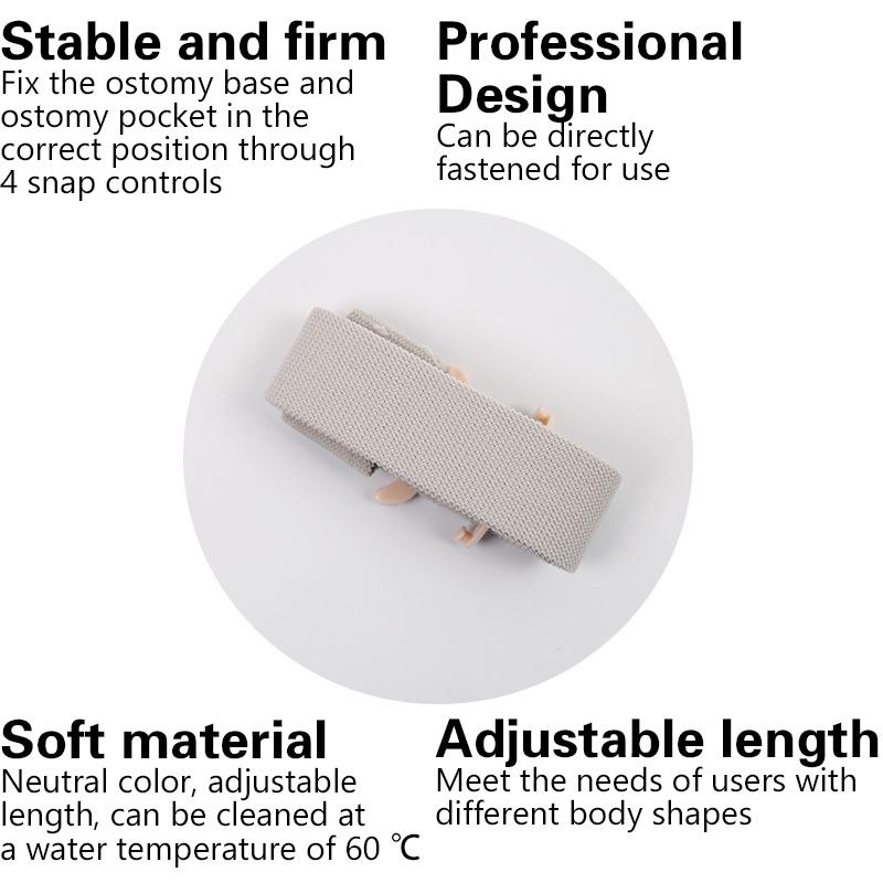 1 Pcs Adjustable Stoma Reinforcement Belt Fix Colostomy Bag For Sports Elastic Waist Belt