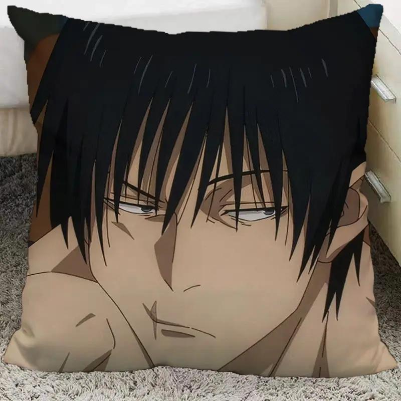 Anime Jujutsu Kaisen Toji Fushiguro Pillow And Pillowcase Double Sided Pattern Throw Pillows 40X40Cm