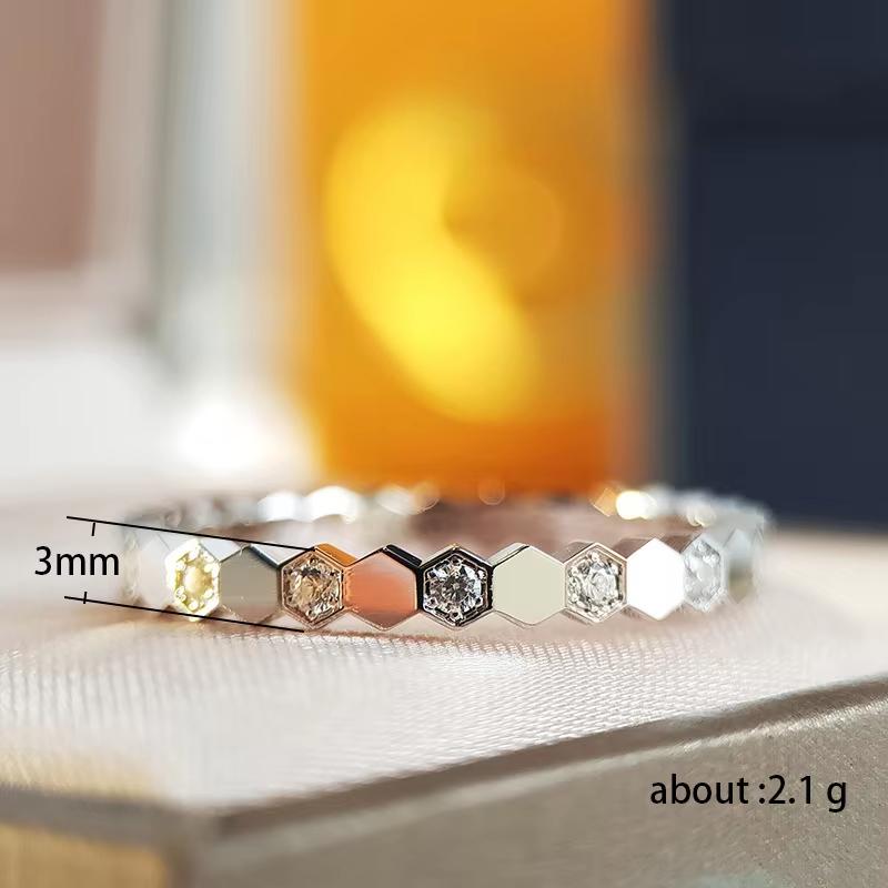 925 Silver Vintage Geometric Shape Zircon Rings For Women Gift Match Daily Party High Quality Fine Jewelry Accessories