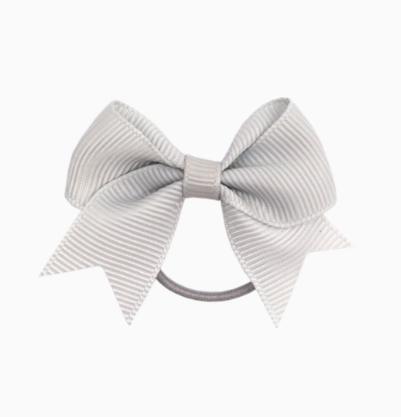 

color ribbed hair tie with bow One Size