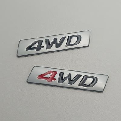 3D Metal Logo 4WD Emblem Car Fender Size Badge Car Trunk Decals 4WD Sticker Accessories Car Sticker Emblem