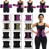 HEXIN Custom Colombian Fajas Body Shaper Red Abdominal Tummy Control Double Straps Latex Waist Trainer Shapers for Women