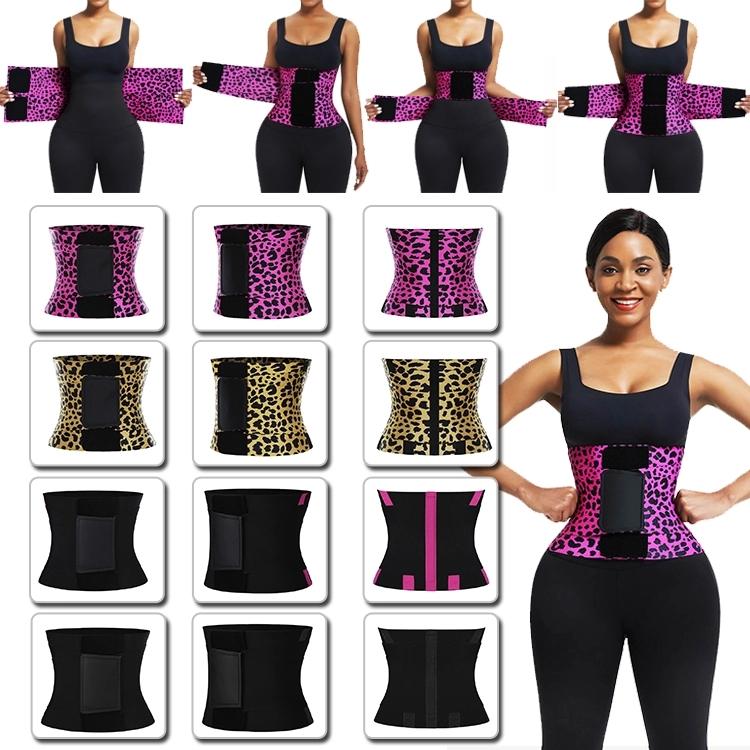 HEXIN Custom Colombian Fajas Body Shaper Red Abdominal Tummy Control Double Straps Latex Waist Trainer Shapers for Women
