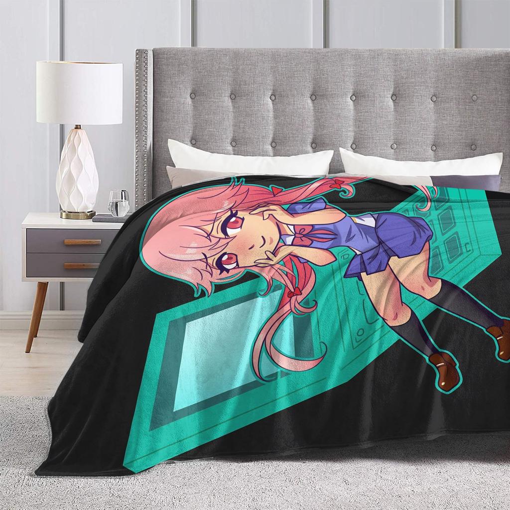 Mirai Nikki Gasai Yuno Blanket Quality Warm Soft  Throw Blanket Winter Girls Boys Living Room Graphic Bedspread
