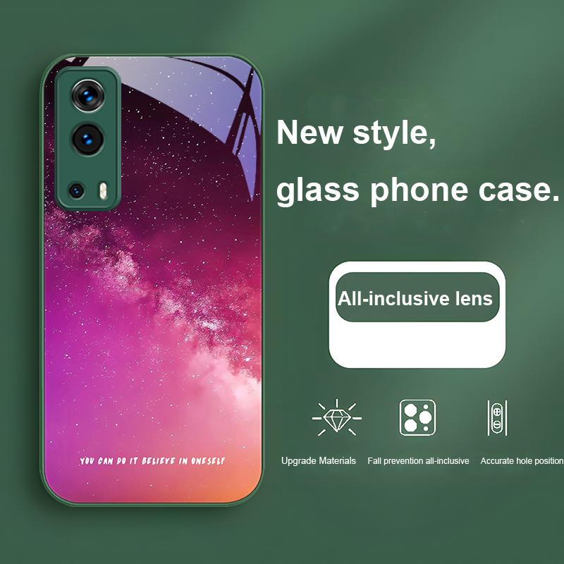 Brilliant Starry Sky For VIVO Y72 X100 Pro Y55 16 V20 29 V30 X60 Pro Y11s Y20 X80 Pro 5G Y36 4G V23e Tempered Glass Phone Case