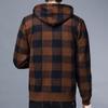 Herren Pullover Jacke Mode Wintermantel Fleece Kapuzenpullover Kariert Kapuze Strickjacke Männliche Oberbekleidung