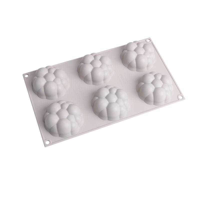 Nové Silikónová forma 6 Cavity Cloud Tvar Dezertná tortová pena Forma na zdobenie torty