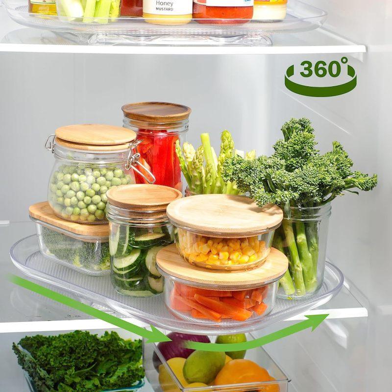 Turntable Organizer 360 Degree Turntable Refrigerator Storage