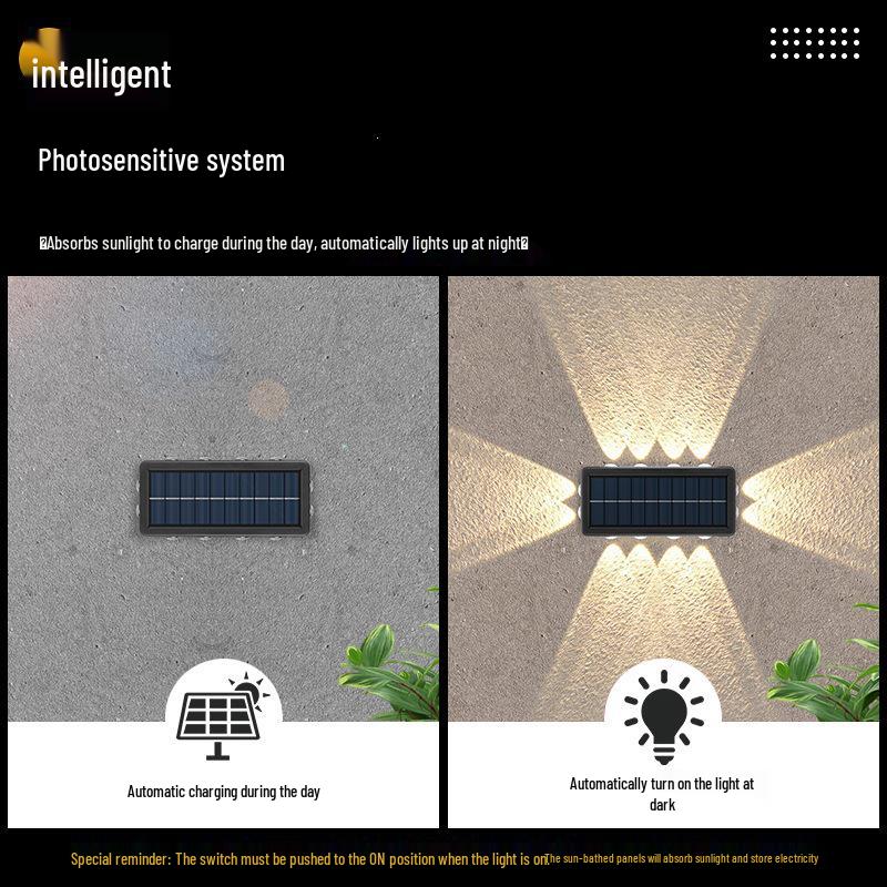 Waterproof Outdoor Solar Wall Light - Garden Villa, Courtyard & Balcony Decorative Lamp