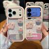 Polka dot West Highland bracket is suitable for Apple 17 mobile phone case iPhone16Pro Xiaomi oppo anti-drop all-inclusive case.