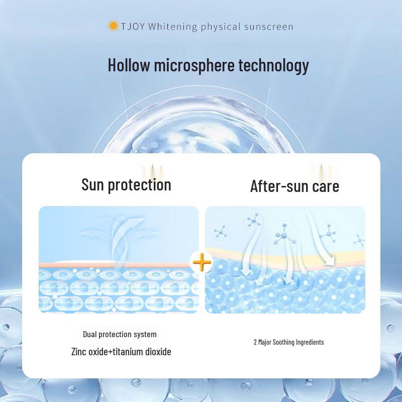 TJOY Whitening Physical Sunscreen Cream SPF50+ PA+++