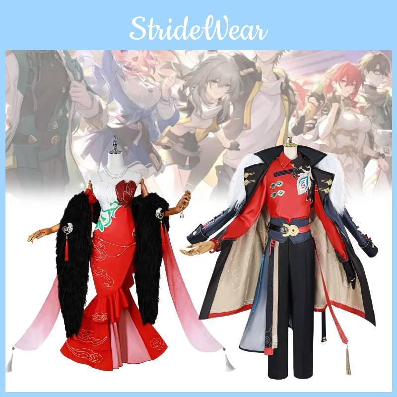 Fresh And Sweet Honkai Star Rail Cosplay Attire In Bold Red For Anime Character Role Play