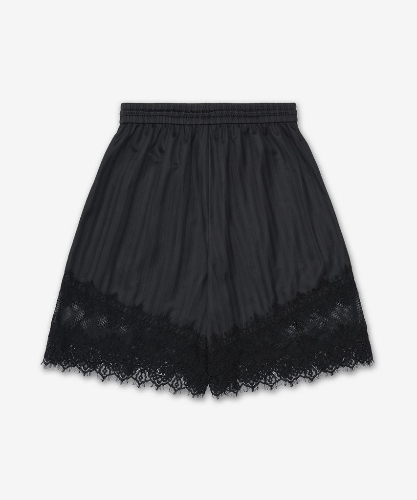 Mejongseupesyeol Shadow Stripe Lace Pants - Black / 21261465308Blk