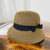Sun hat that covers the face, small bucket hat, beach fisherman hat, women's straw hat, straw-braided small brim, sun protection, summer fashion