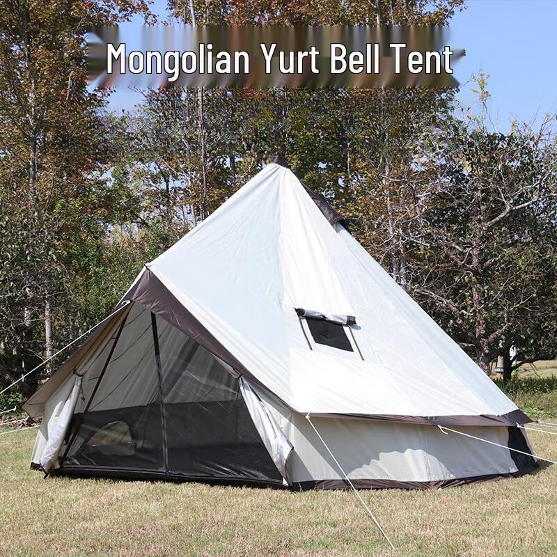 OEING Outdoor Yurt Tipi Tent 4x4x2.45m H, 6-8 Person
