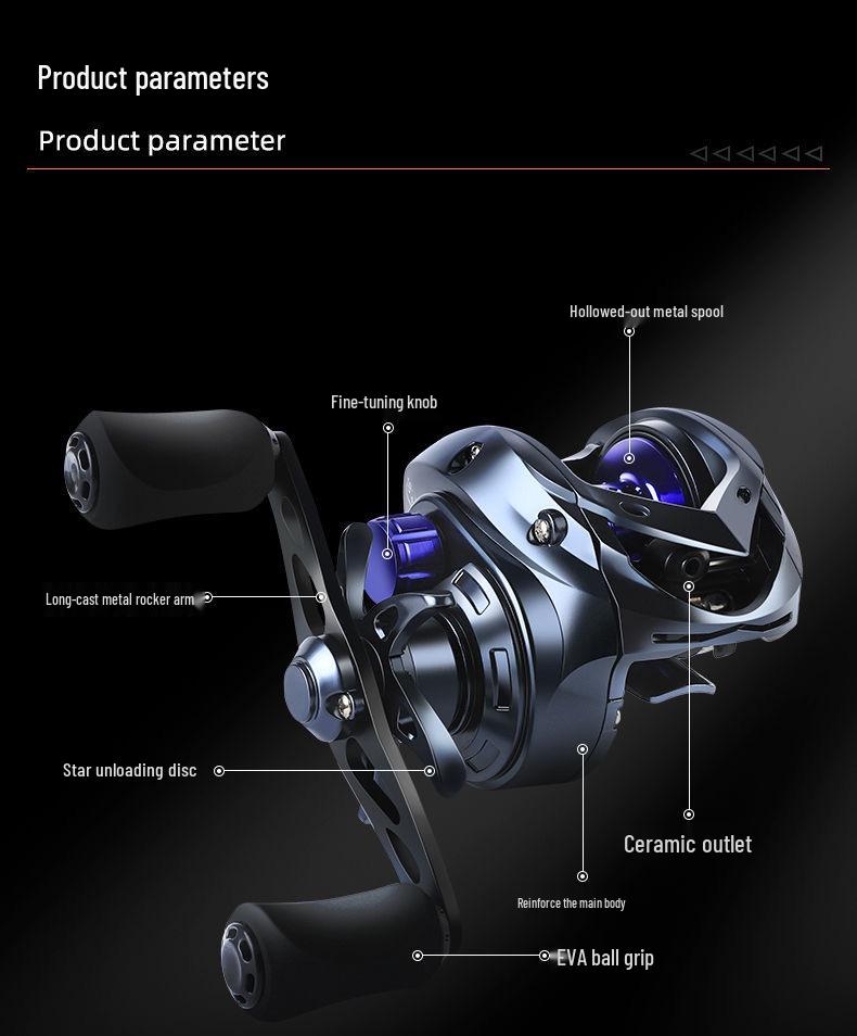 Ultralight Anti-Backlash Low Profile Blackfish Lure & Raft Fishing Reel