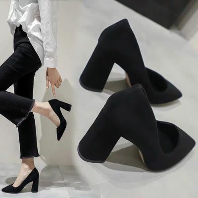 Fashion Women's High Heels Sexy Bride Party Mid Heel Pointed Toe Shallow Mouth High Heel Shoes Women Shoes