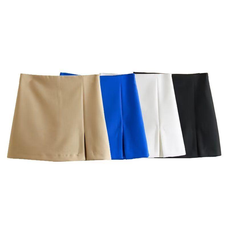 Kaslead Split High Waist Slim Looking All-Match Pantskirt