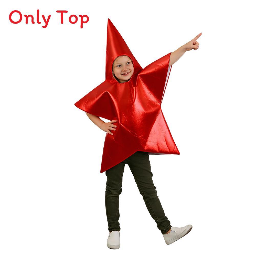 Disfraz Cosplay de Estrella para Niños con Material Suave de Poliéster para Actuaciones Navideñas en Escenario