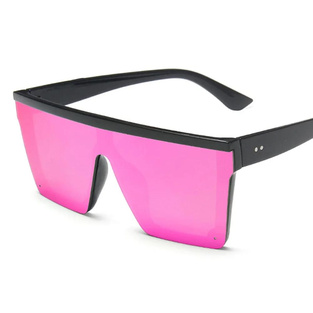 Square Sunglasses Women Luxury Vintage Brand Design Sun Glasses Big Frame Mirror Red Purple Eyewear Uv400