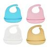 Bavaglini impermeabili per bambini Cose per bambini Bavaglino carino con stampa di animali dei cartoni animati Bavaglino regolabile in morbido silicone per bambini Cose per l'alimentazione dei bambini